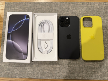 Lietots. iPhone 16 Pro Max ar iDeal garantiju līdz 23.10.2026. Battery Health 96%.