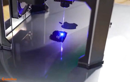 3000mw Cnc lāzera mini gravēšanas mašīna. Logotipu printeris